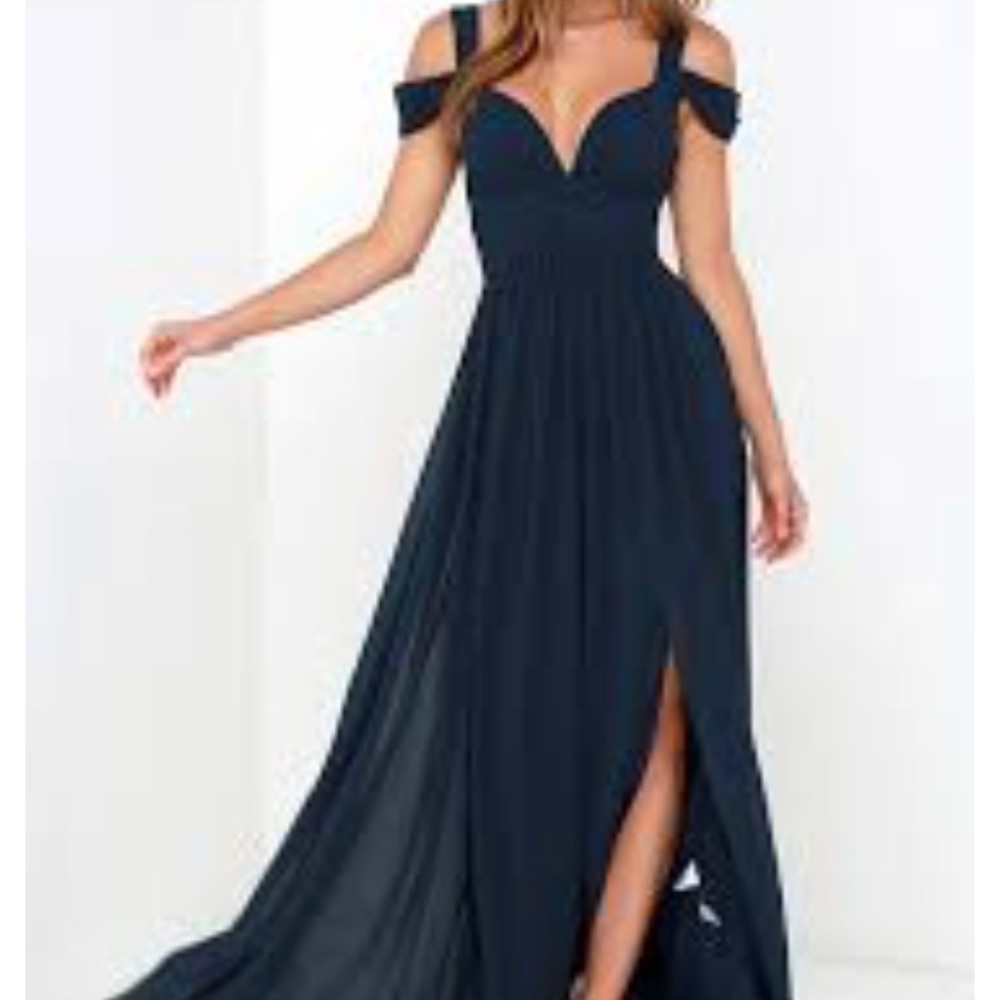 Lulus perfect condition navy blue gown